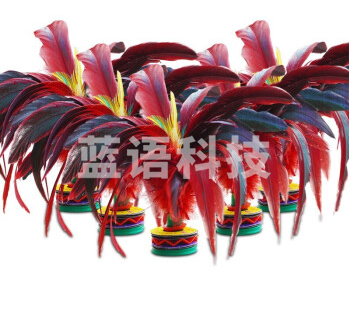 公鸡毛毽子 大号彩色羽毛牛筋底比赛毽球