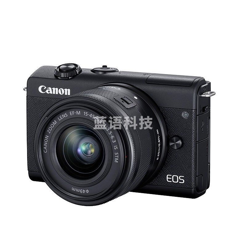 佳能(Canon) EOS M200 微单相机视频直播高清4K数码相机(15-45mm)白/黑色套机64G内存