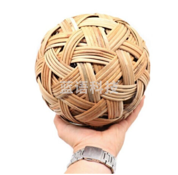 手工编织球蹴鞠球绣球道具球古代足球儿童 20厘米藤球