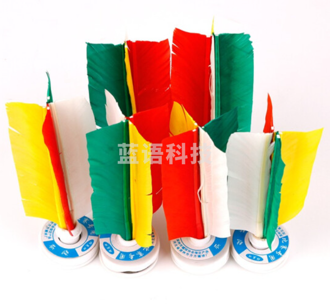 毽球 彩色鹅毛儿童毽子毽球比赛专用 橡胶底耐踢耐磨6只装