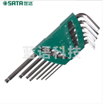 世达（SATA）7件加长球头内六角扳手组套货号09113
