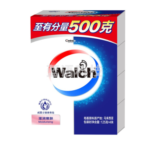 威露士(walch)健康香皂 滋润嫩肤 125g×4 温和洁净 滋养呵护