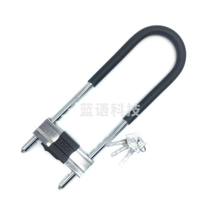 伏兴 玻璃门锁 抗剪U型锁 商铺防盗锁 摩托车电动车锁 锁距28-38cm FX210