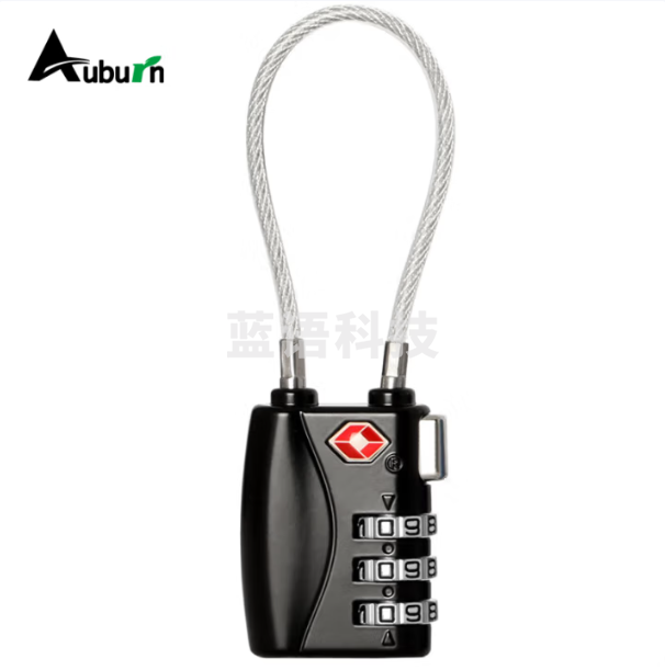 奥本钢缆挂锁 密码锁 tsa出国旅行箱包背包锁 柜门锁抽屉锁7608
