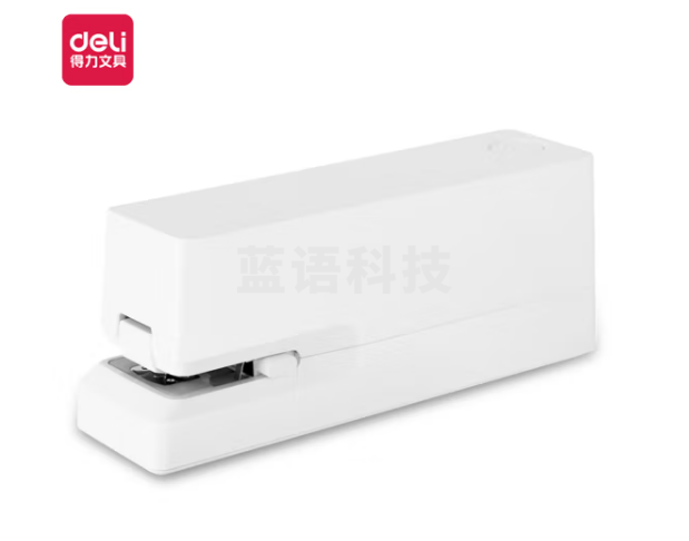 得力(deli)双电源电动订书机 电子自动装订订书器 适配24/6或26/6订书钉 办公用品 白色 TA750