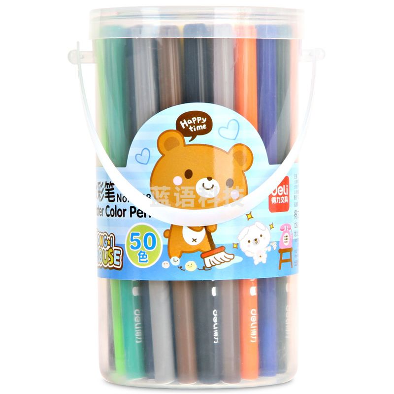 得力6988水彩笔(混)(50色/桶)