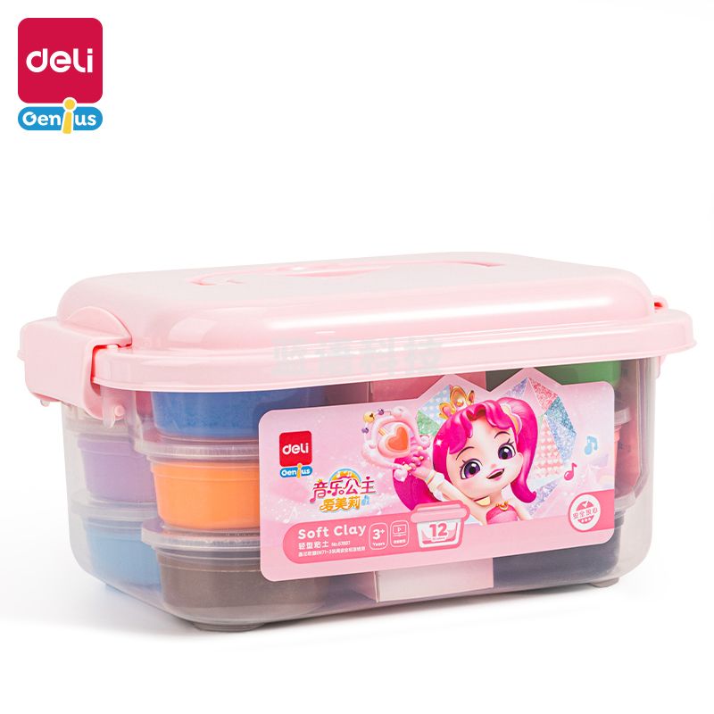 得力67897_爱美莉工具箱粘土套装12色(混)(箱)