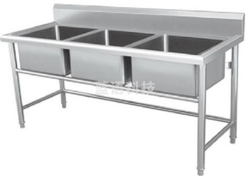津御商厨 加厚不锈钢三星水池三眼水池