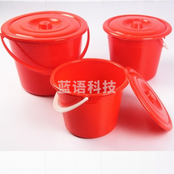 巨联(JULIAN)  小塑料桶 提把小桶 3升带盖 调油漆桶 水桶 小红桶  塑料油漆桶   个