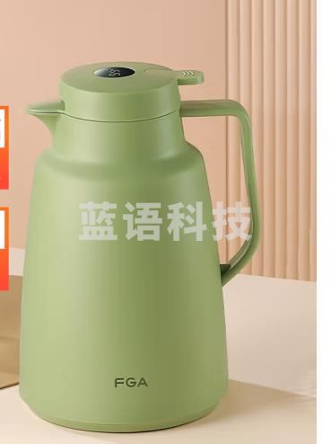 富光FGA 数显保温壶 开水壶玻璃内胆非不锈钢 绿色 1.5L