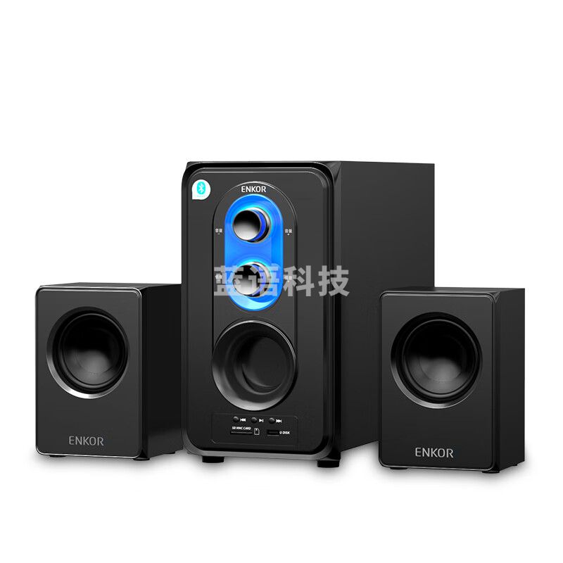 恩科(ENKOR)E50B电脑蓝牙音响 重低音炮喇叭 家用桌面小钢炮 插卡