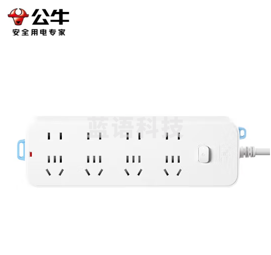 公牛插座 B6系列 多孔长线多功能电插板 分控开关拖线板带儿童保护门/新国标/排插/接线板 八位 【总控】3米 GN-B6440