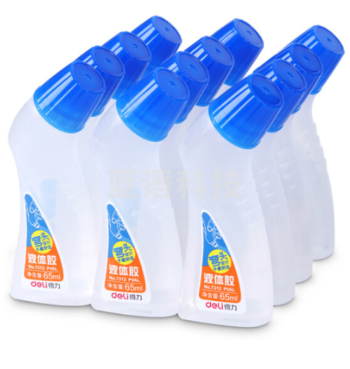 得力7312 弯头液体胶(65ml/瓶)【12瓶/盒】