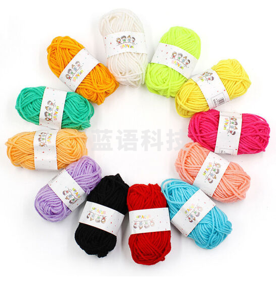 幼儿园装饰毛线 手工毛线 12卷/包(颜色备注)