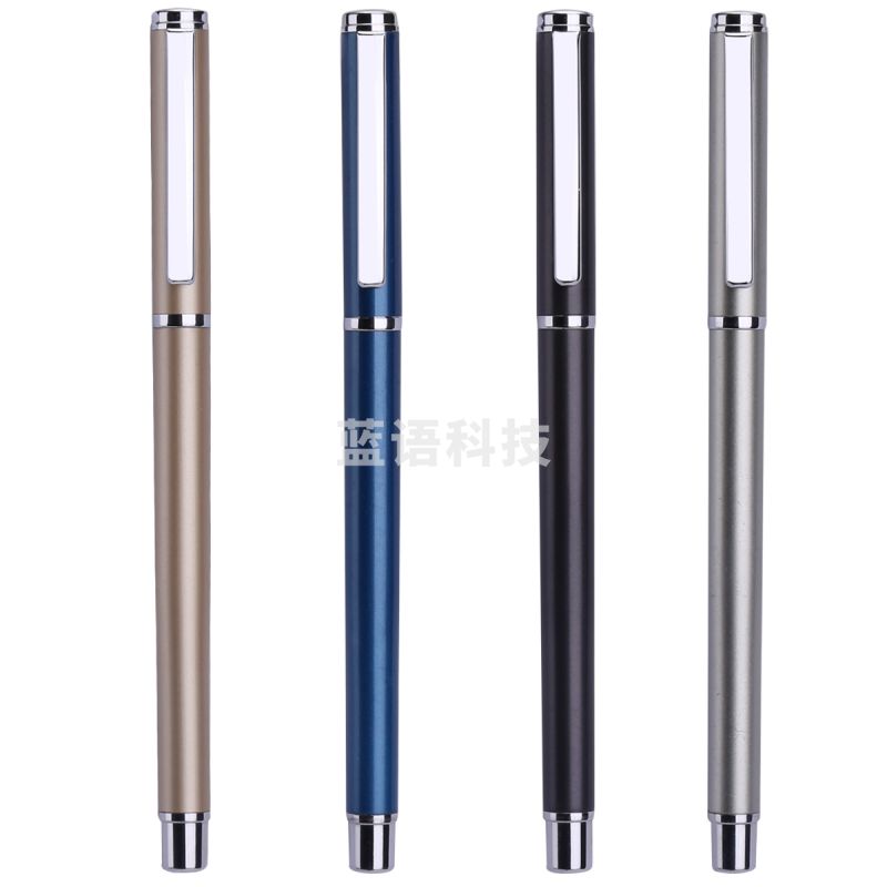 得力 S82金属中性笔0.5mm子弹头(笔壳多色)(黑)(支)