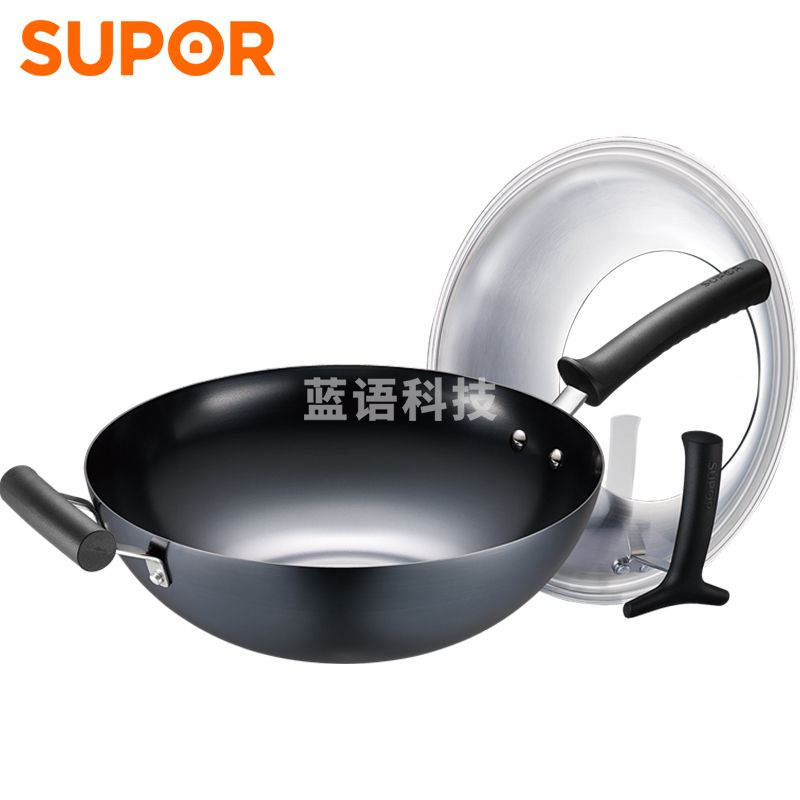 苏泊尔FC32H7 臻铁真不锈炒锅 可立盖（有副把手）32cm