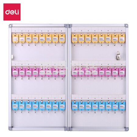 得力50801-铝合金钥匙管理箱(银)