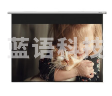 得力50454电动遥控白塑幕布100英寸(16:9)(黑色)(个)