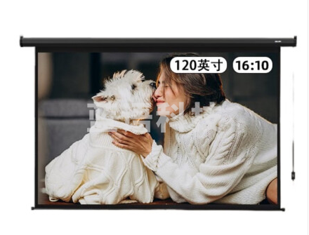 得力50443电动遥控投影幕(120英寸16:10)(黑色)