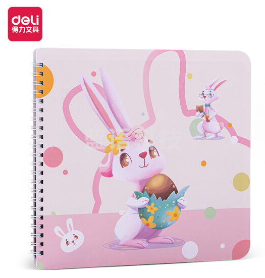 得力(deli)儿童涂鸦本 重复画画临摹本可擦便携无尘液体粉笔绘画本六一儿童节礼物 50301粉色