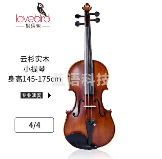 相思鸟 实木小提琴表演考级练习4/4自然风干西洋乐器松香随行三角硬盒
