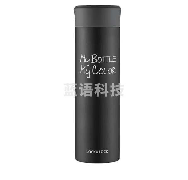 乐扣乐扣 lock&lockl LHC4015BLK 304不锈钢缤纷保温杯 商务便携随手杯 黑色 390ml
