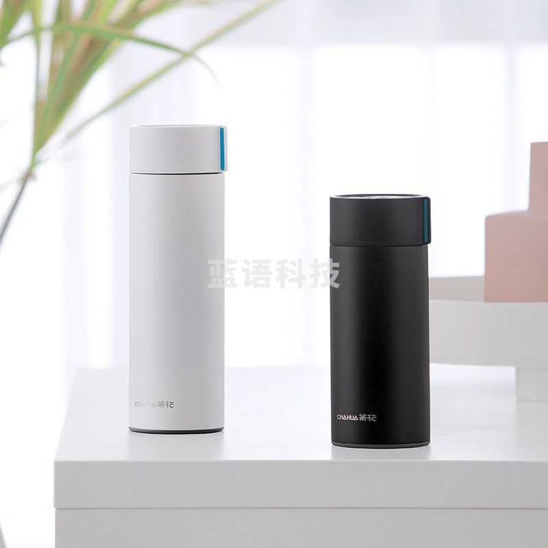 茶花  欧铂兹不锈钢保温杯  户外便携暖水杯家用 黑色320ml