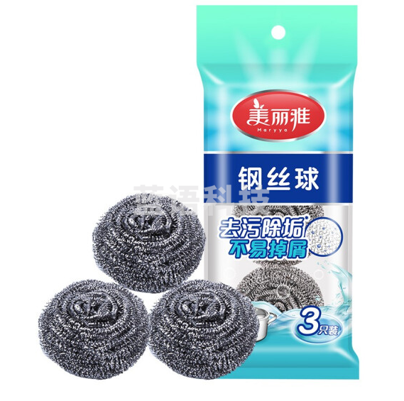 钢丝球 家用铁锅顽固污渍去除不易生锈 3只/包 24包/箱  单位：箱