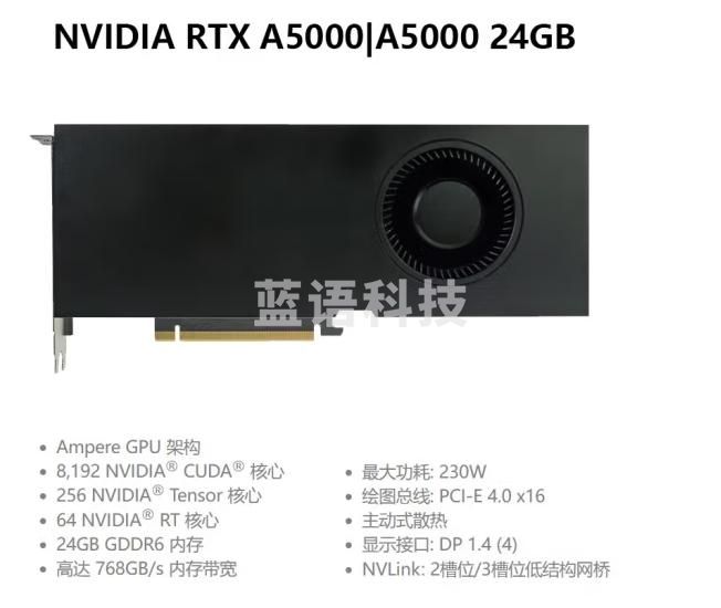 英伟达（NVIDIA)RTX A5000 24G专业图形卡