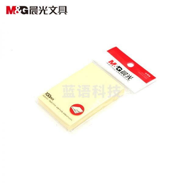 晨光 M＆G 优事贴自粘便条纸 YS-02 AS32A10110 3”*2” 76*51mm (黄色) 100页/本 40本/盒