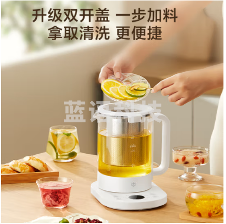 京东京造 316L不锈钢加大滤网1.5L  恒温保温电热水壶烧水壶