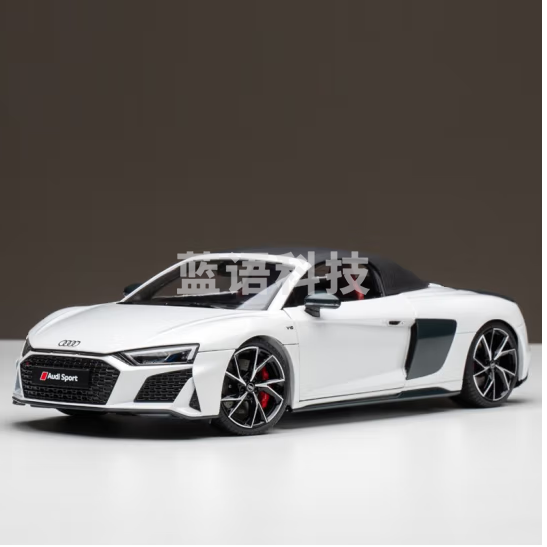 合金仿真汽车模型车模 朱鹭白 敞篷