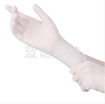 一次性乳胶手套 检查手套 无粉 白色乳白橡胶手套 100只/盒  贸正/MAOZHENG