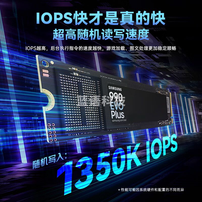 三星（SAMSUNG）1TB SSD  M.2接口(NVMe协议PCIe4.0*4/5.0*2)读速7150MB/S 990 EVO Plus MZ-V9S1T0BW