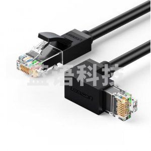 绿联 UGREEN NW115 六类网线 纯铜八芯双绞非屏蔽千兆网络跳线 直对弯 1米