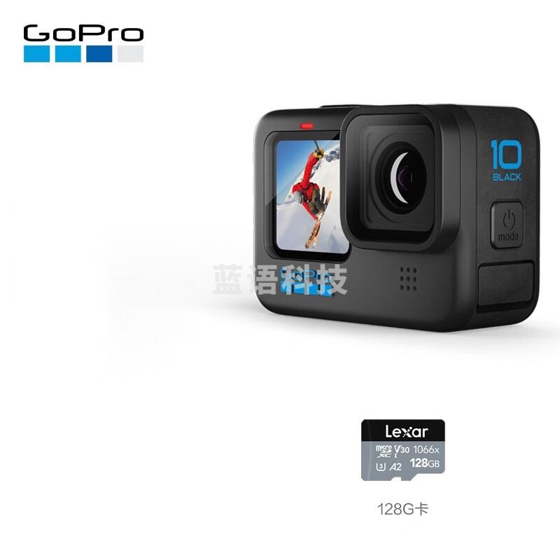GoPro HERO10 Black防抖运动相机5.3K防水128G内存卡摄像机套装