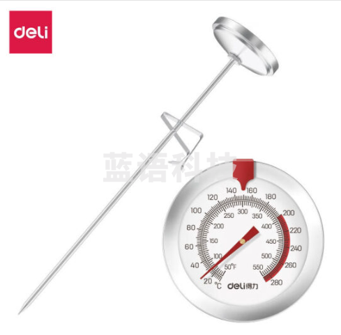 得力LE550-机械油温计(银色)(1支/盒)