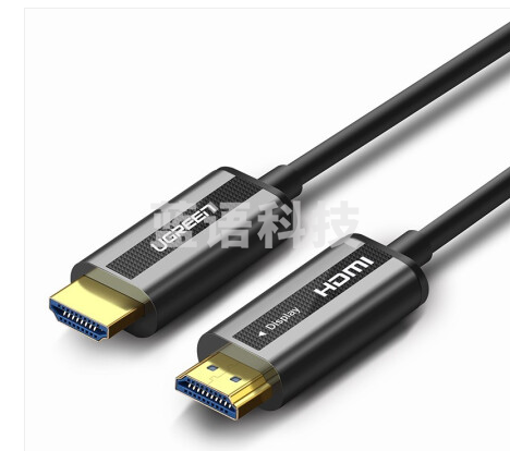 绿联(UGREEN)50222 HDMI光纤线2.0版 4K60Hz发烧工程级数字高清线 视频连接线 锌合金2.0版 100米