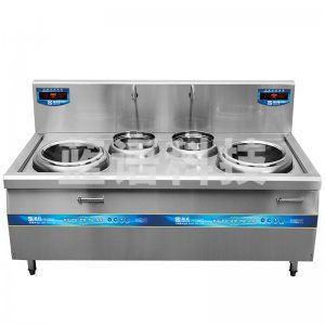 圣托(Shentop) STC-F2000C 凹型电磁炉 15kWx2组大功率电炉灶 饭店炒菜炉 双头双尾小炒炉