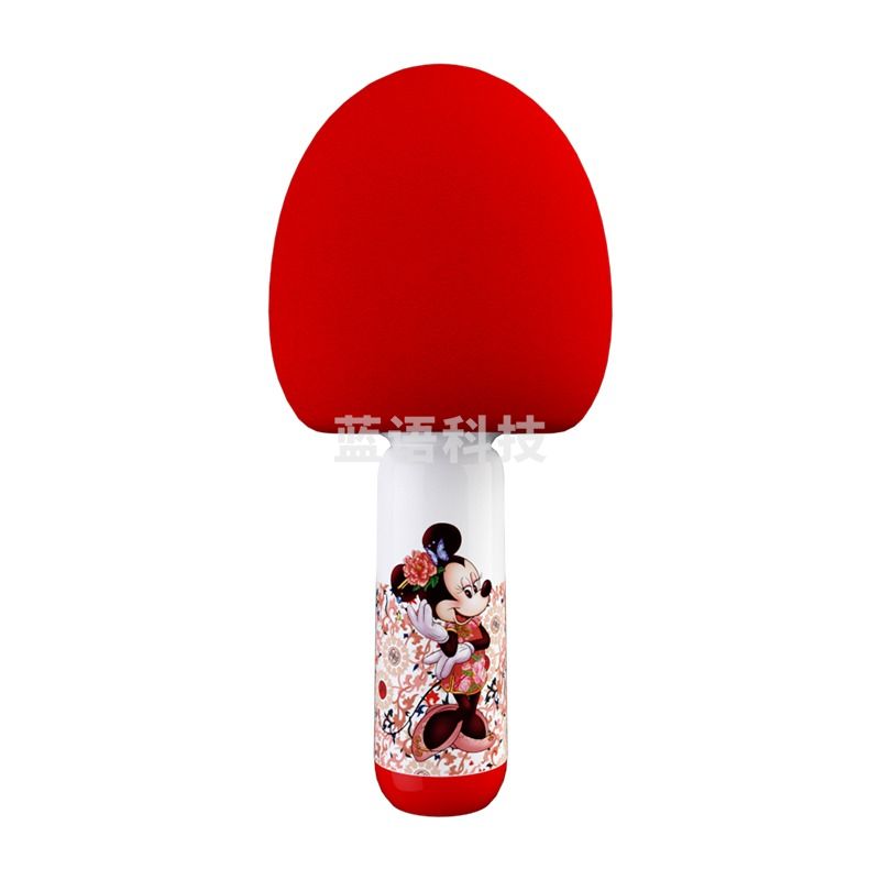 迪士尼 麦克风音响一体话筒手机蓝牙无线适用全民K歌家用唱歌 红色米妮