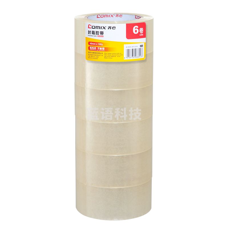 齐心JP4510-6 封箱胶带 6卷/筒