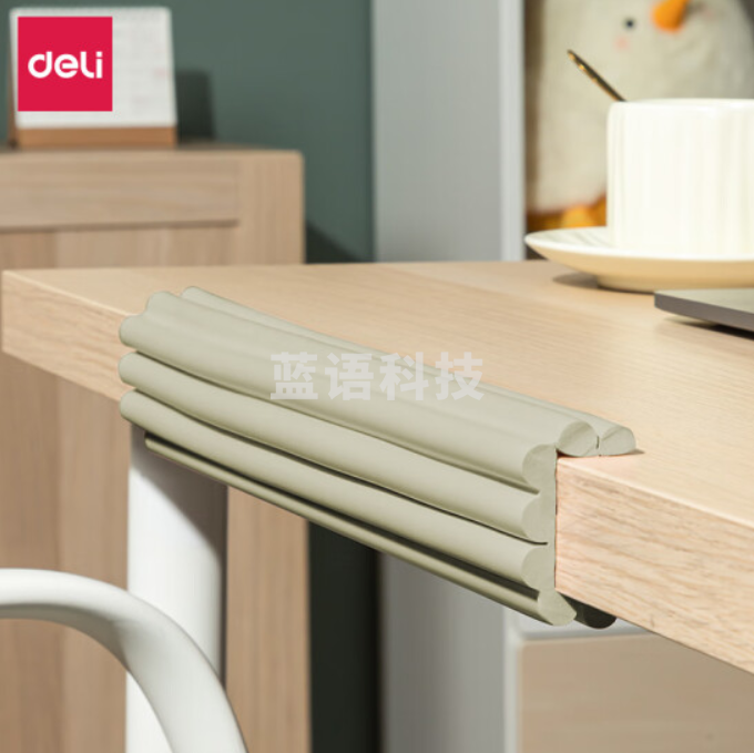 得力JF102防撞条W型(免贴)4m*8cm*0.8cm(灰色)(1卷/袋)