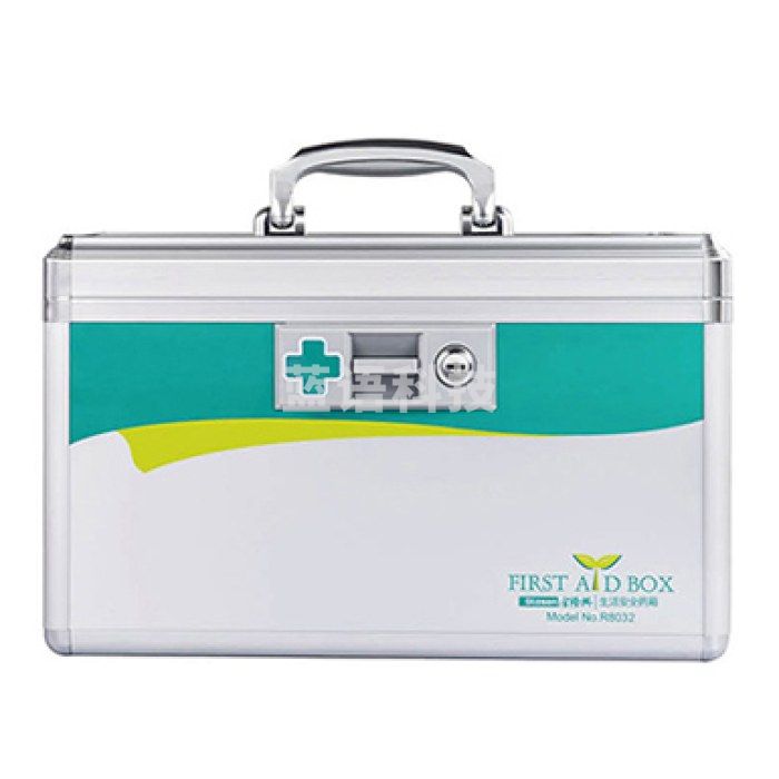 金隆兴(Glosen) 多功能家用应急箱收纳箱多层带锁铝合金家庭应急包16英寸 R8033