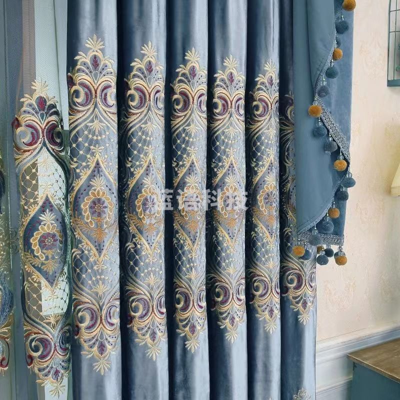 高精密提花窗帘 雪尼尔窗帘 双面加厚全遮光窗帘 免费上门测量   按需定制