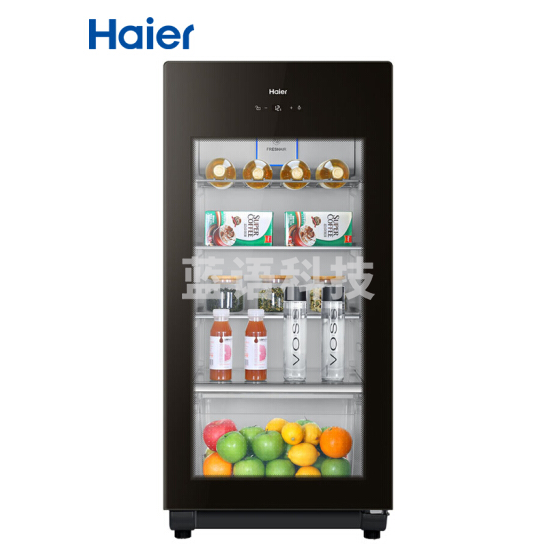 海尔(Haier) DS0137K 137升家庭营养保鲜冰吧 离子杀菌茶叶饮料展示柜 小冰箱