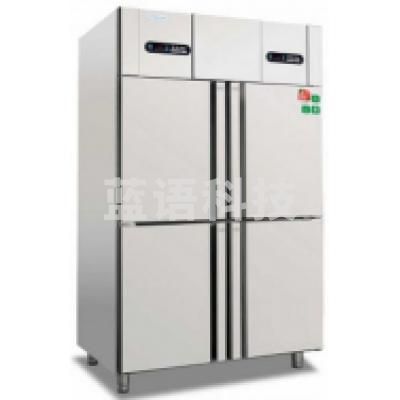 美厨1220*760*1965冰立方四门冰箱风冷直冷混合冰立方四门冷冻柜 不锈钢柜 商用厨房冷柜