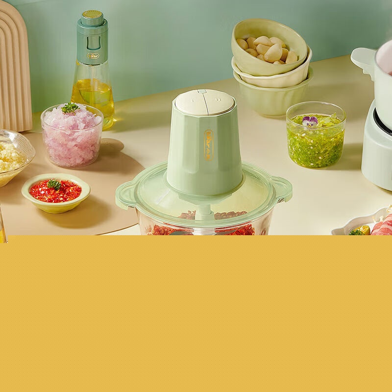 小熊（Bear）QSJ-U03B5 绞肉机 电动多功能料理搅拌全钢 4页短轴利刃 约2L容量