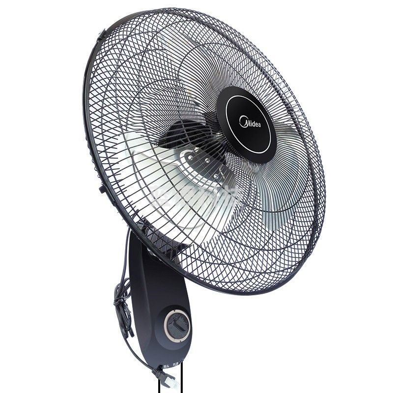 壁扇18吋壁挂电风扇轻声宿舍摇头家用挂墙风扇食堂大风力工业壁扇摇头牛角扇 F金属壁扇