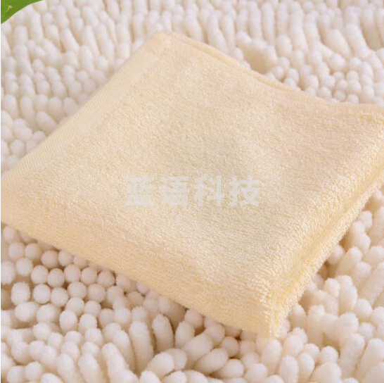 洁玉 小方巾 浅咖色 35*35(含绣字)