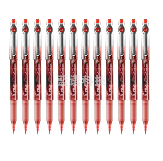 百乐 BL-P70 中性笔0.7mm 签字笔 12支 红色
